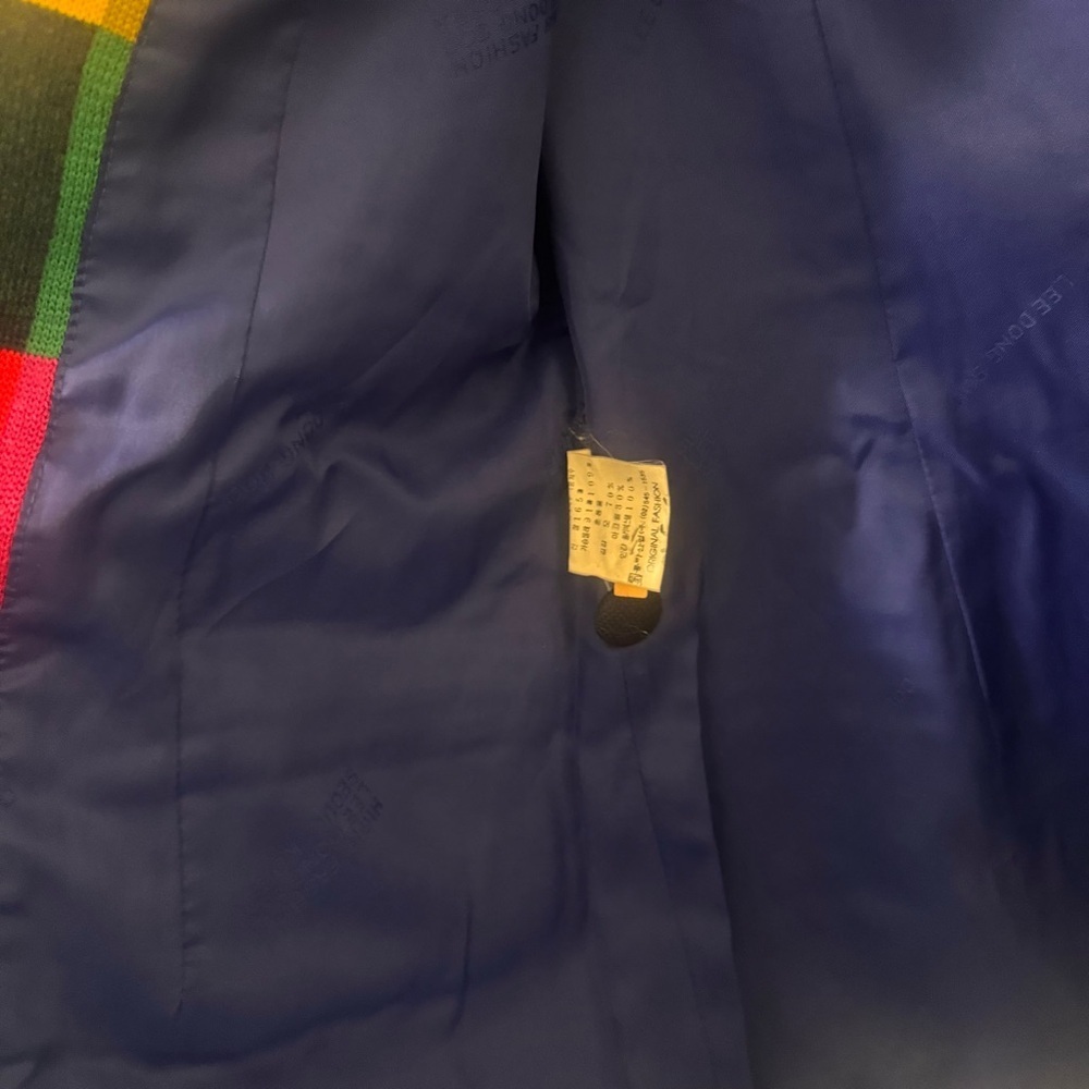 Vintage Lee dong Soo Bold Colorblock / Graphic Plaid Blazer and Skirt Set 10-12 - Picture 6 of 15
